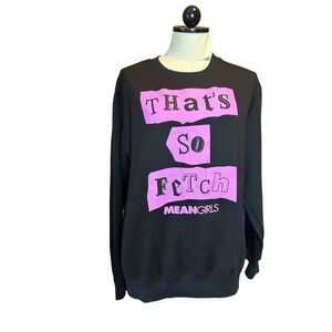 Mean Girls Thats So Fetch Graphic Sweatshirt Black Unisex Adult Crewneck Sz S